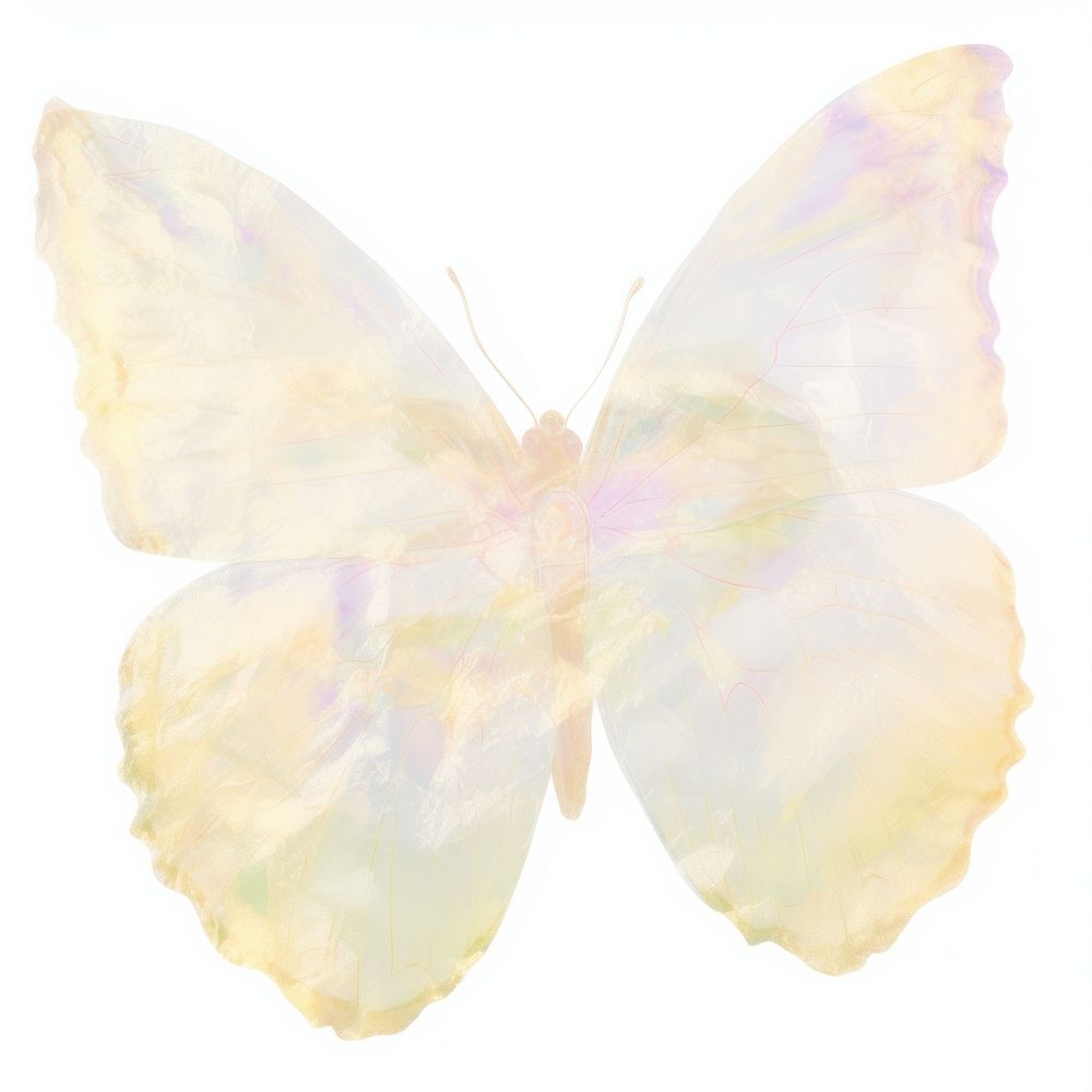 Holographic butterfly ripped paper animal insect petal.
