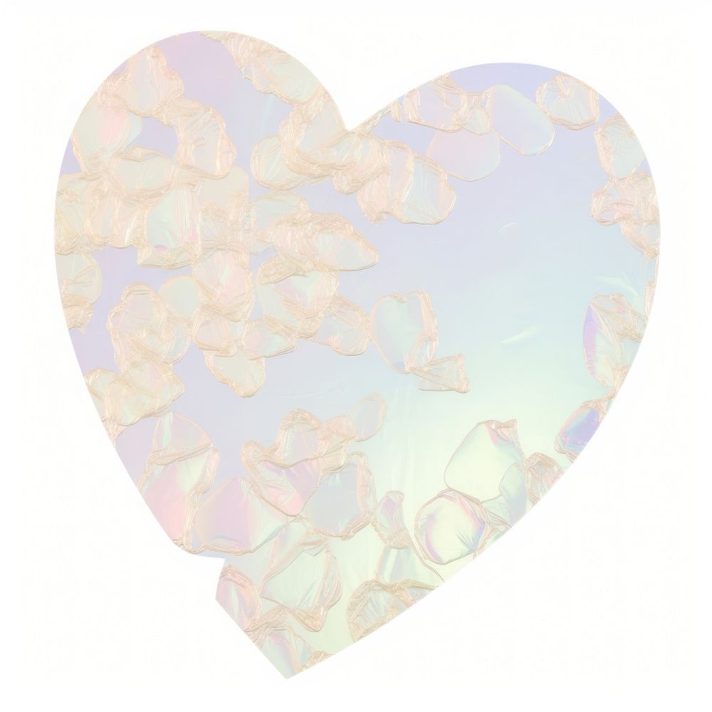 Holographic heart ripped paper backgrounds white background abstract.
