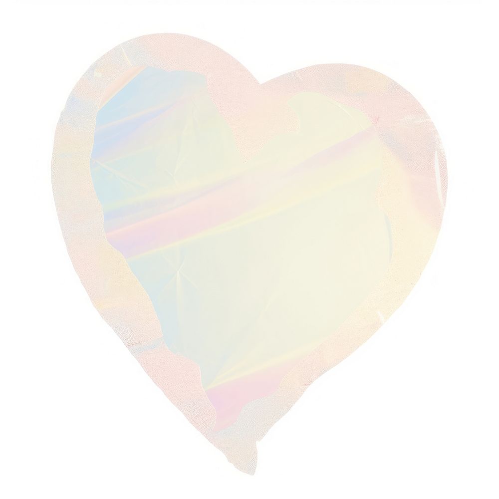 Holographic heart ripped paper backgrounds white background abstract.