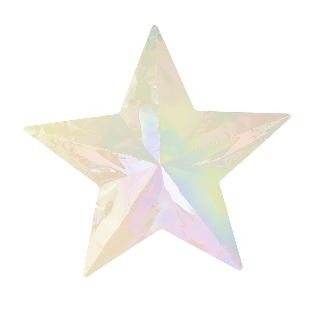 Holographic star ripped paper white background appliance abstract.