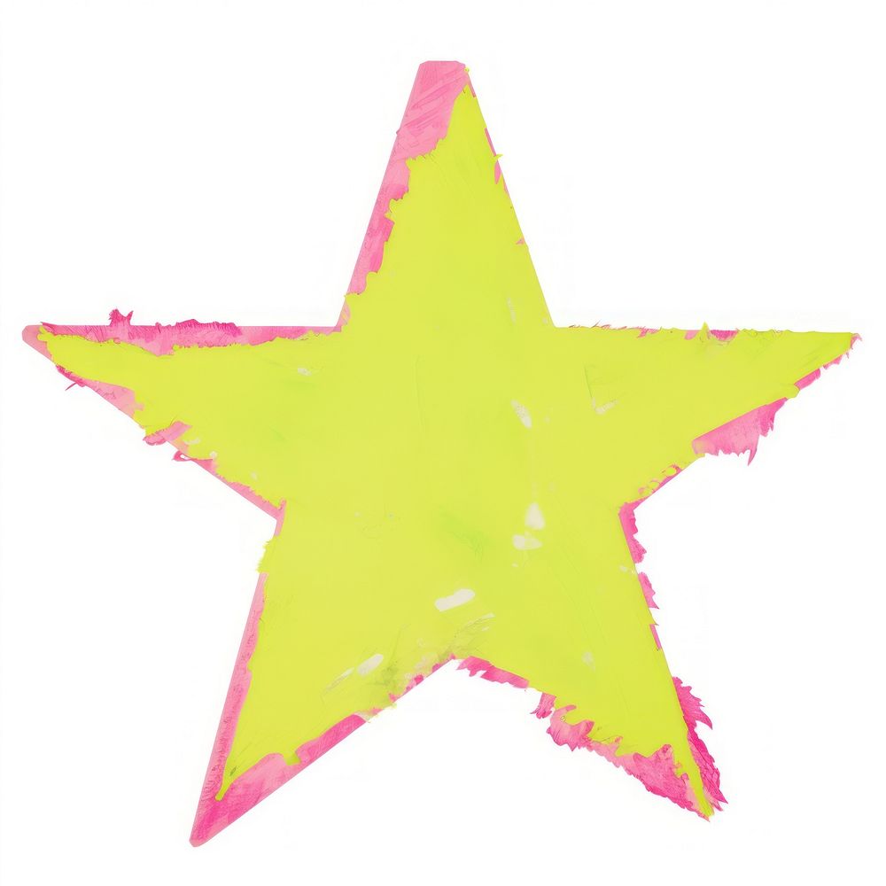 Neon star ripped paper backgrounds symbol white background.