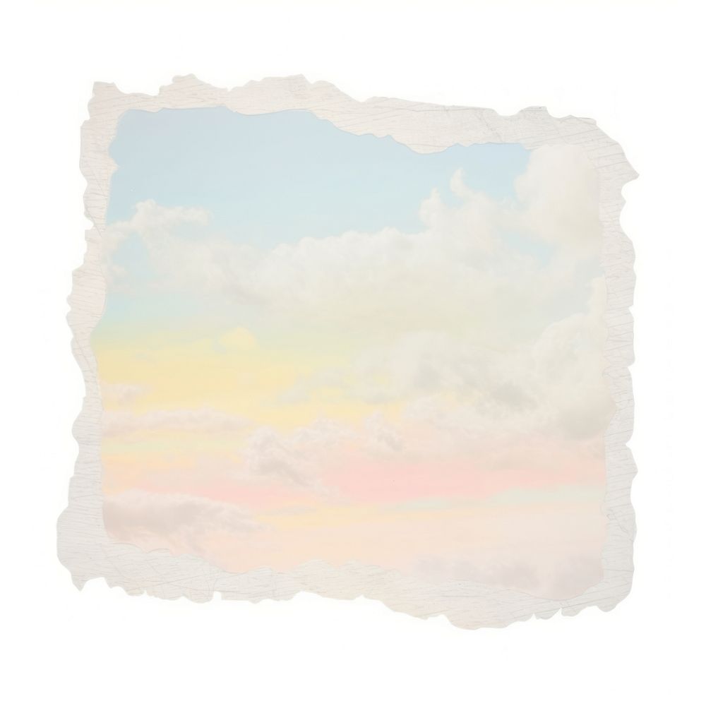 Pastel cloud ripped paper backgrounds painting outdoors.