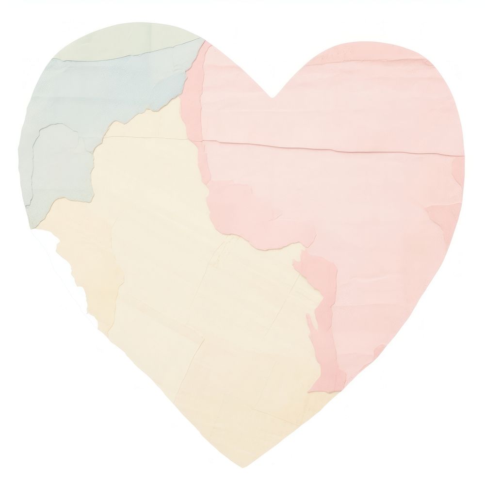 Pastel heart ripped paper backgrounds white background creativity.