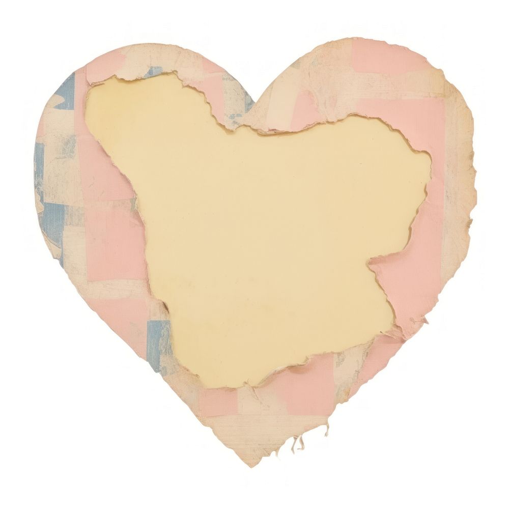 Pastel heart ripped paper backgrounds white background creativity.