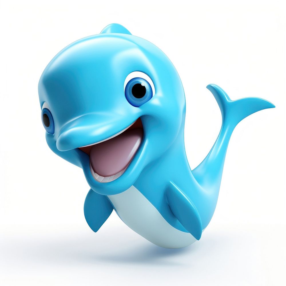 Funny face dolphin animal shark fish.