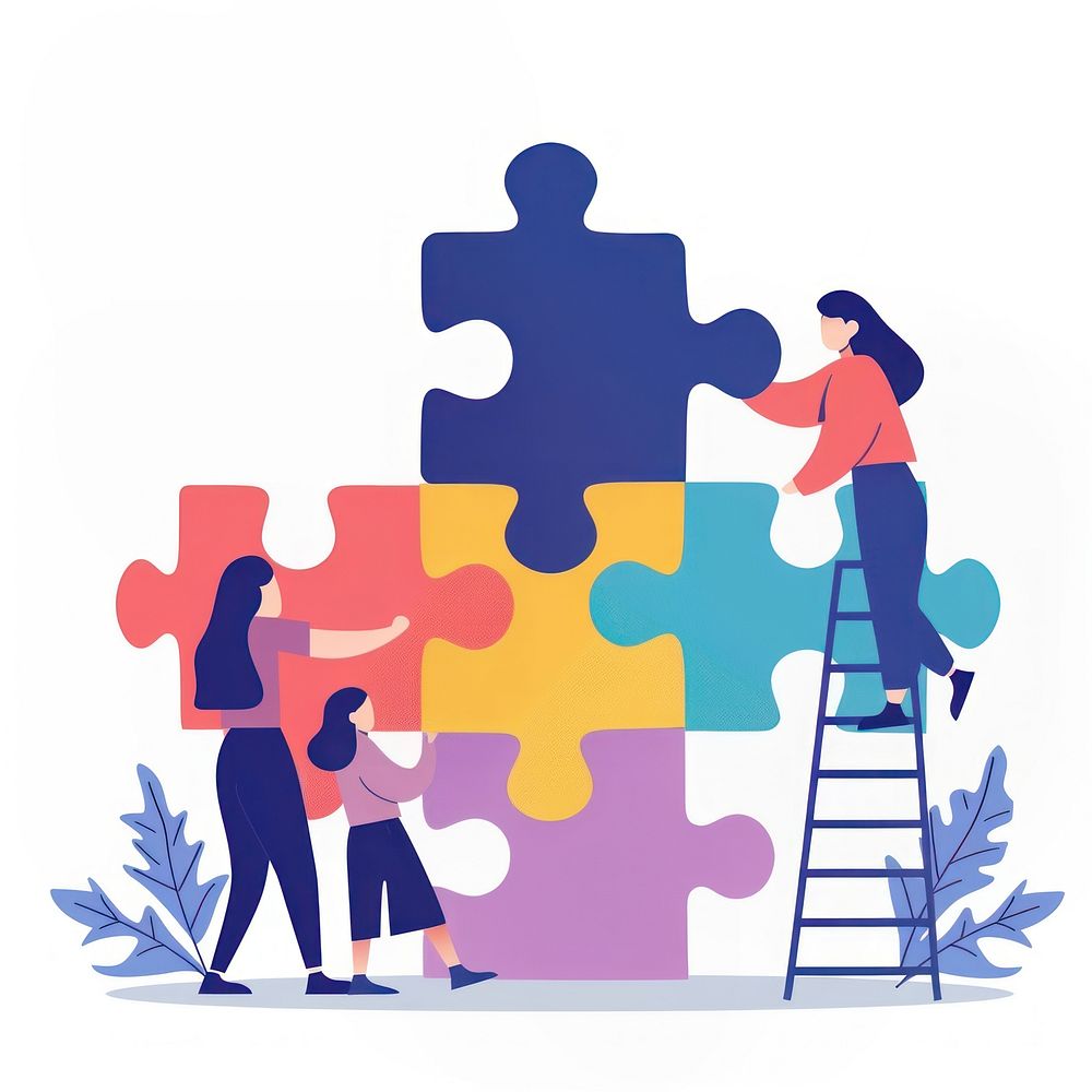 Teamwork puzzle adult jigsaw puzzle.