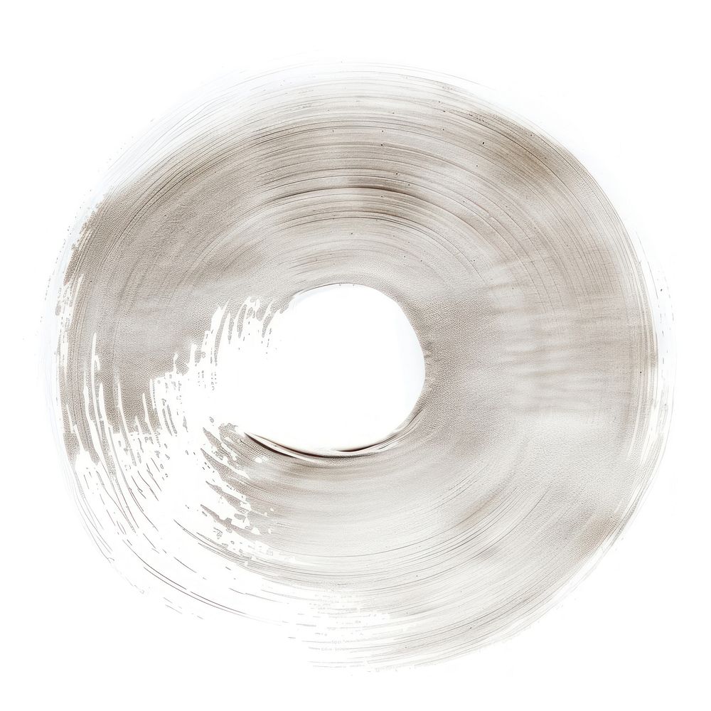 Circle shape brush strokes white background abstract dishware.