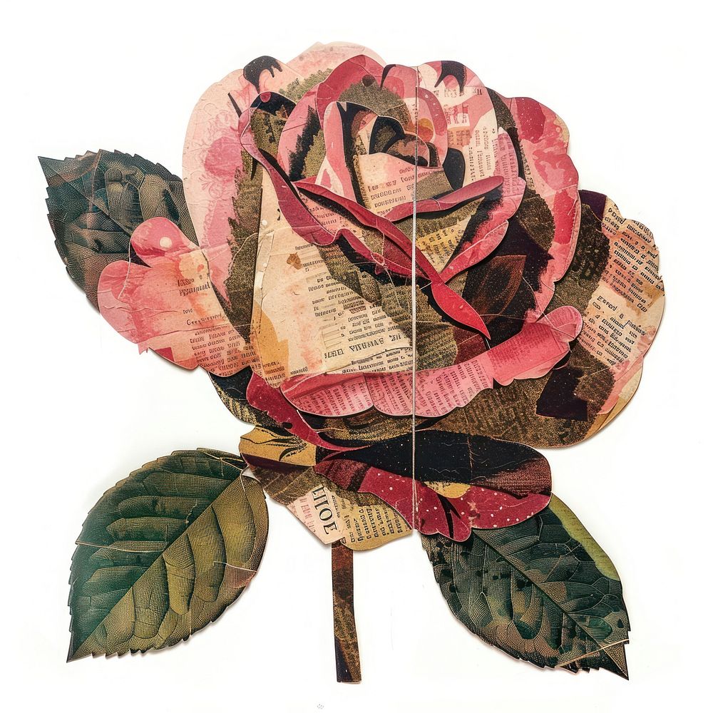 Rose shape collage flower plant.