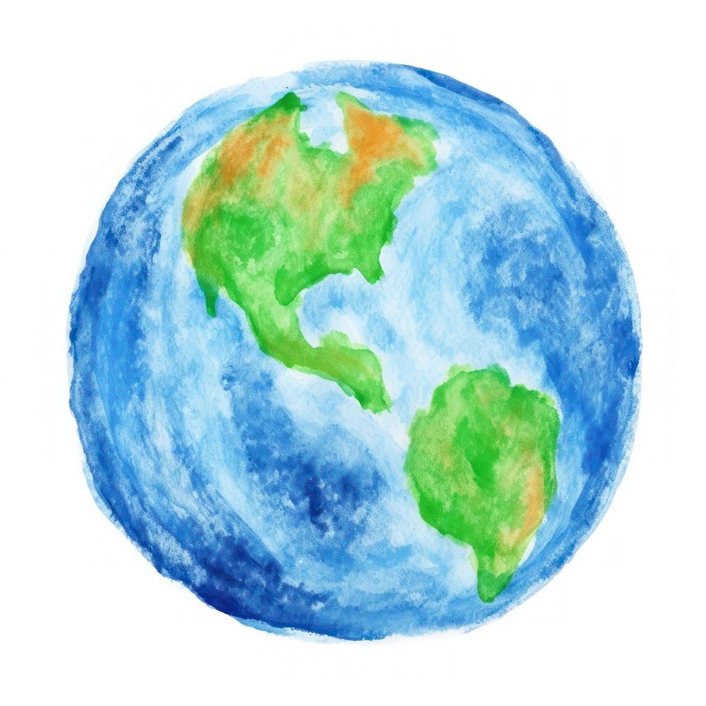 Earth planet drawing globe space.