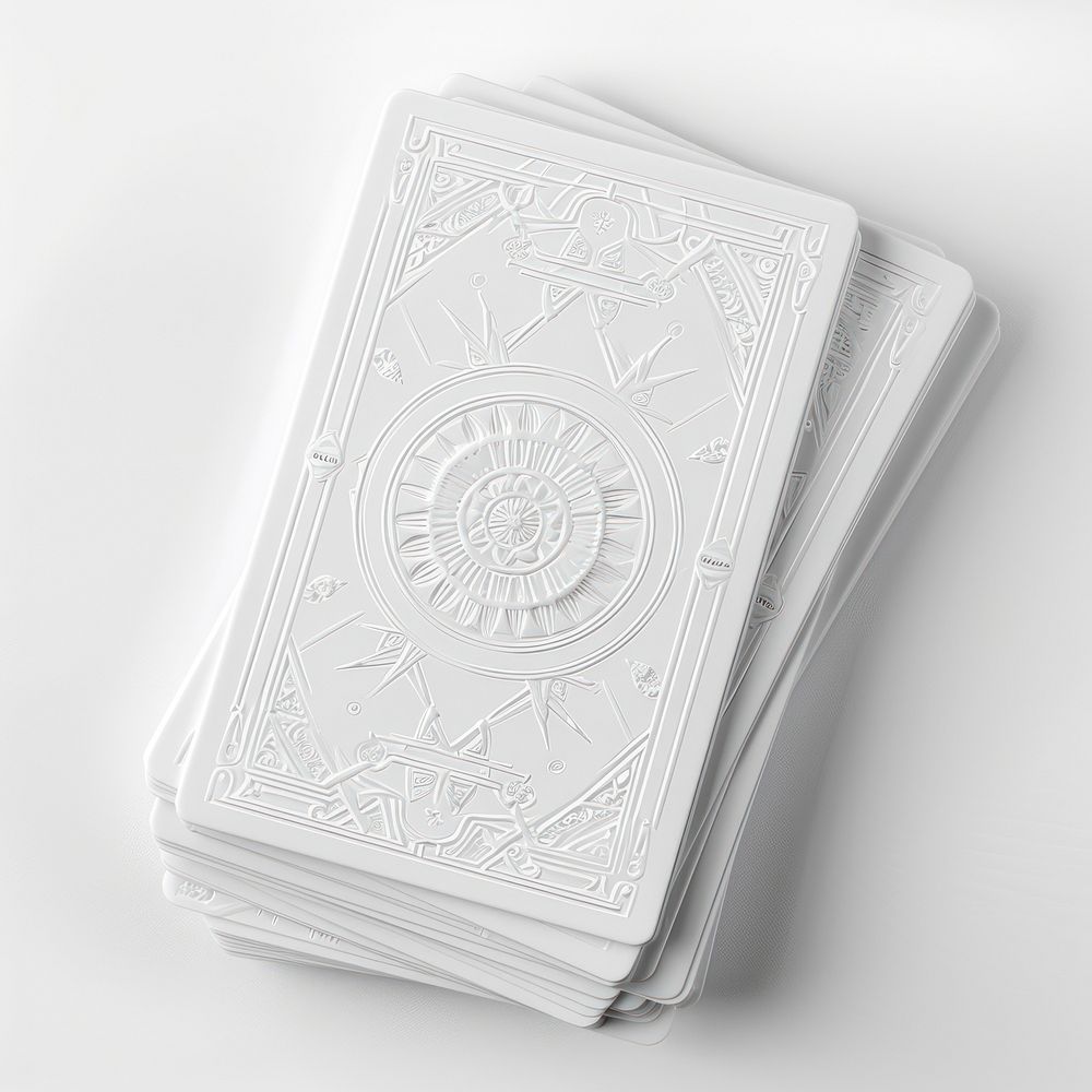White tarot 3 cards monochrome currency pattern.