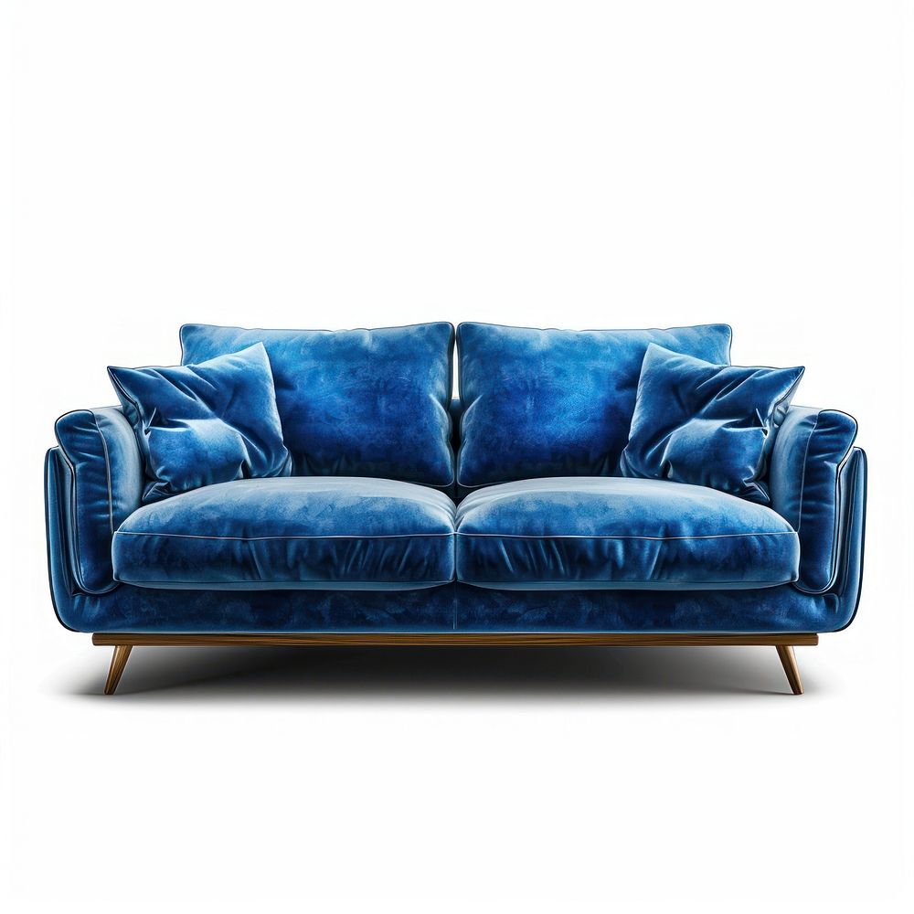 Blue sofa furniture cushion pillow.