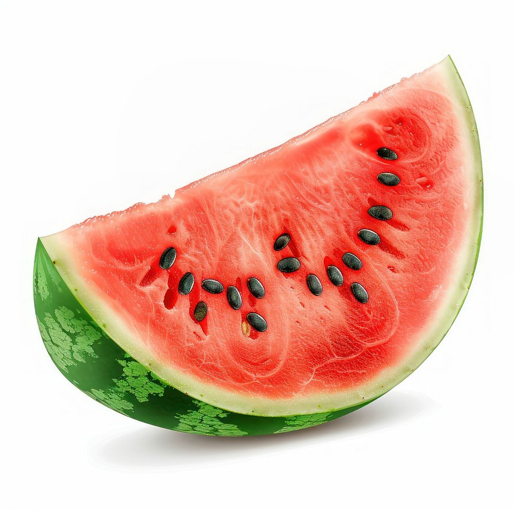 Watermelon halved fruit plant food white background.