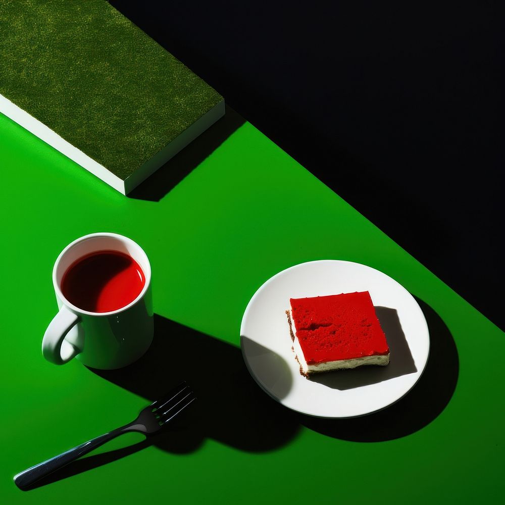 Photo of a breakfast saucer table green.