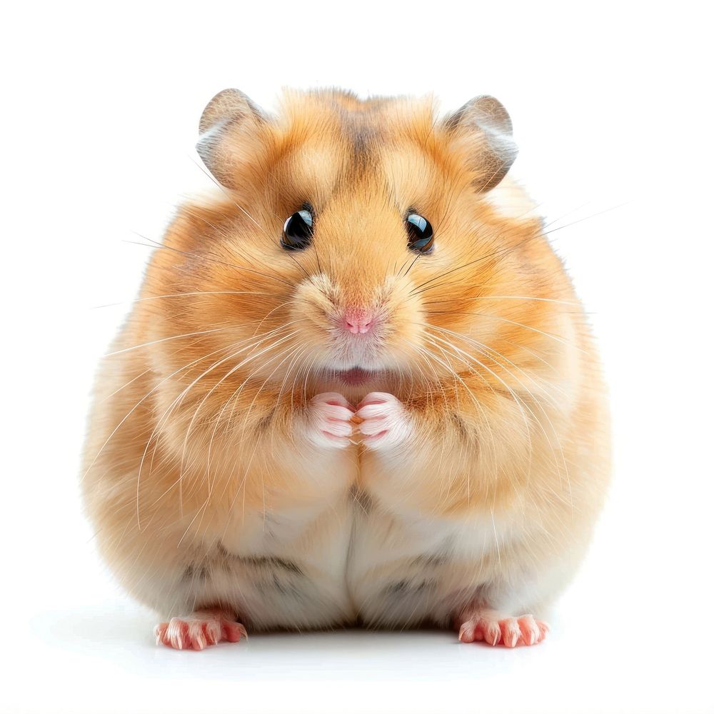 Chubby Hamster light color hamster rodent mammal.