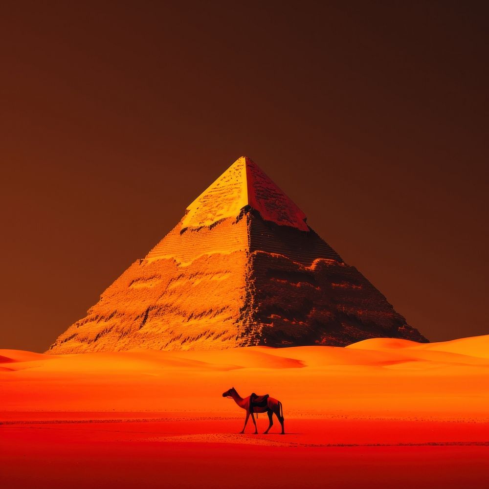 Photo of a egypt architecture landscape pyramid.