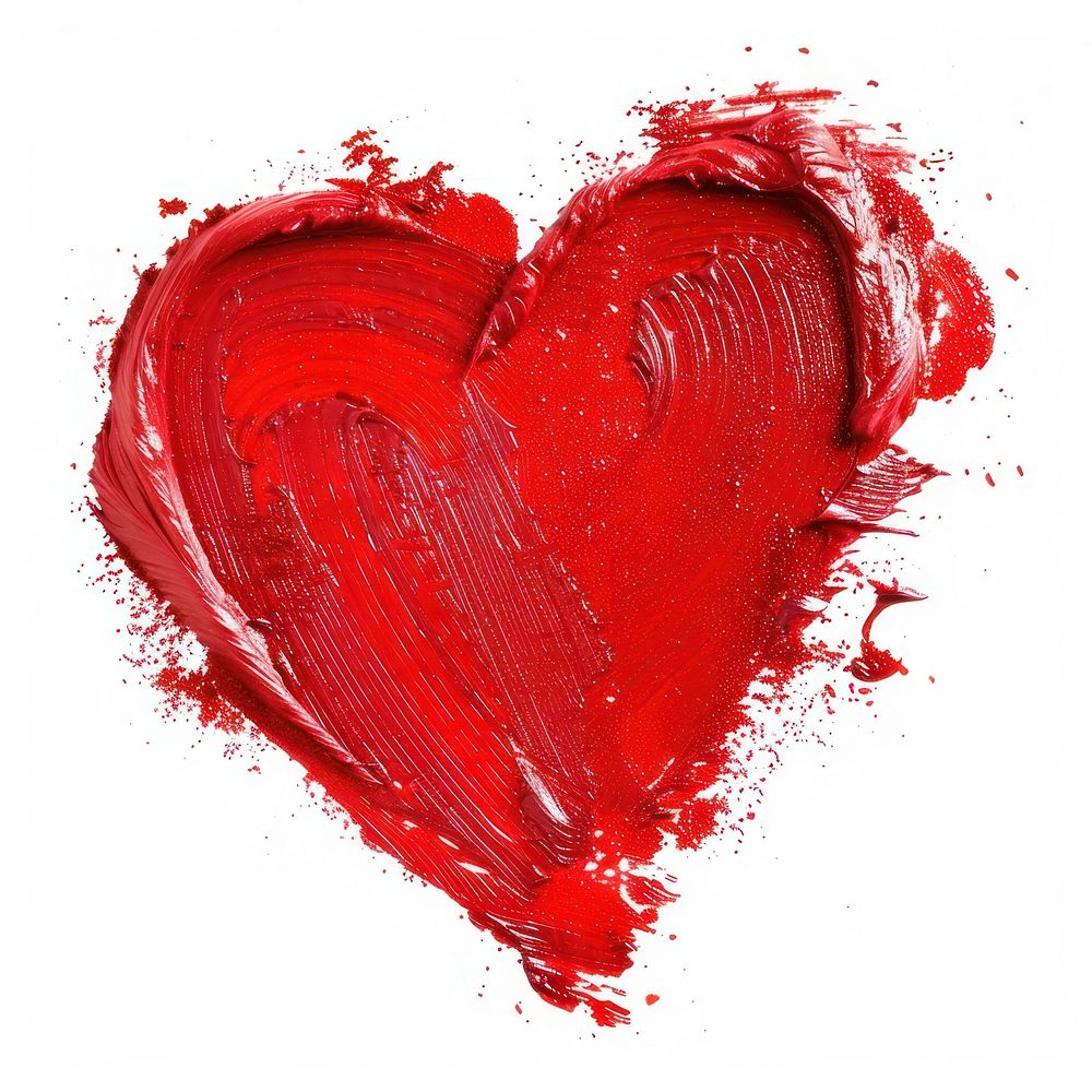 Heart shape brush strokes backgrounds red white background.