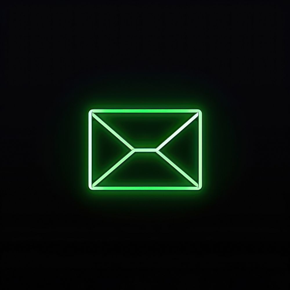 Mail icon light green line.