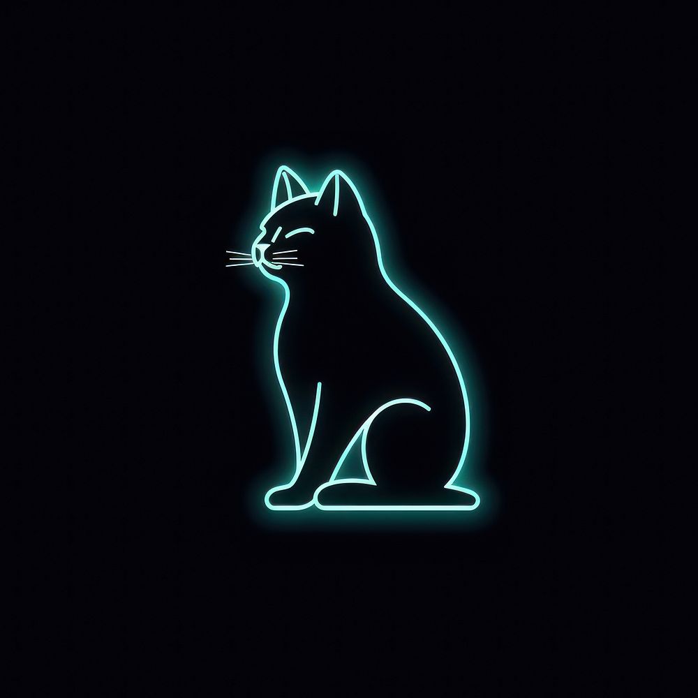 Cat icon animal mammal light.