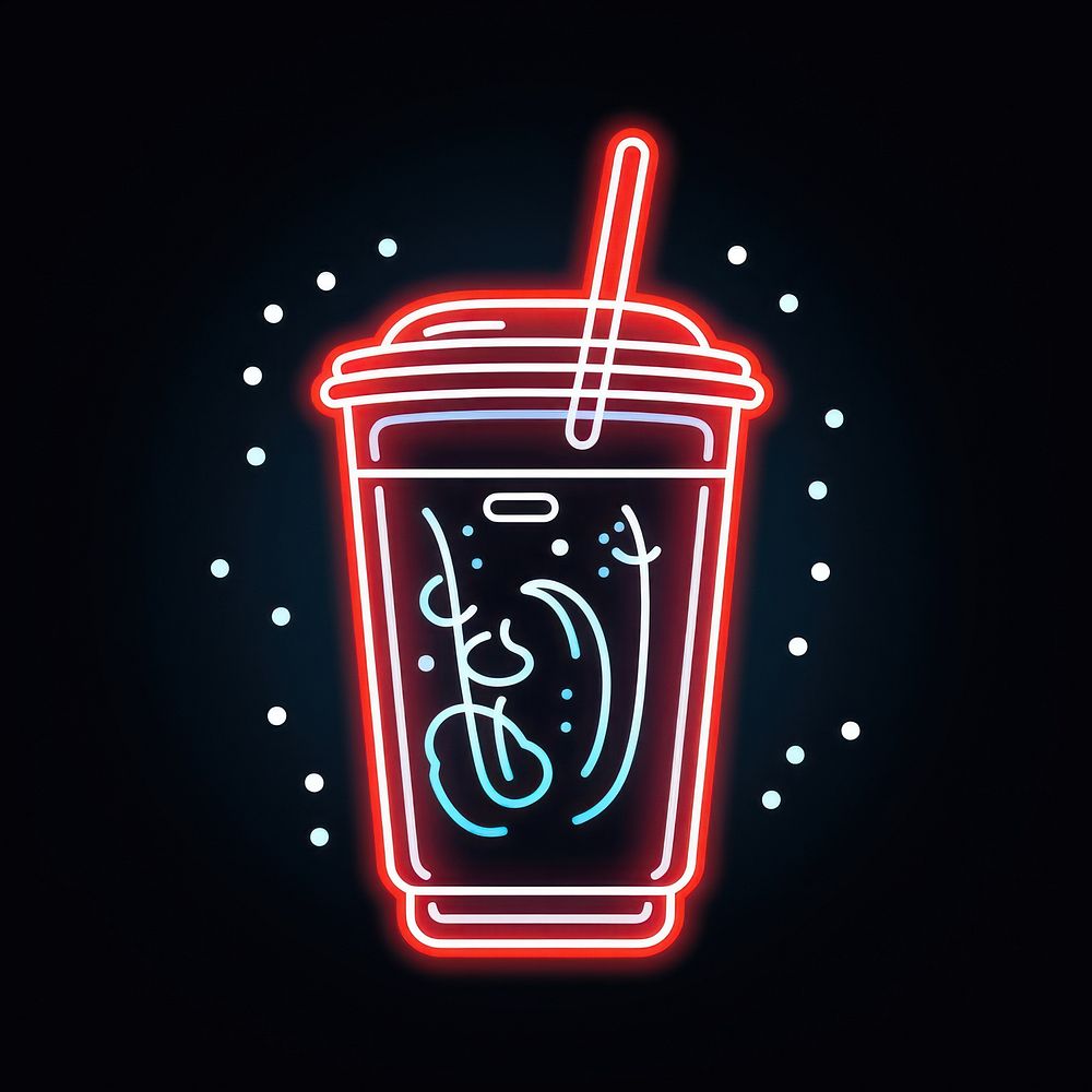 Cola icon light drink line.