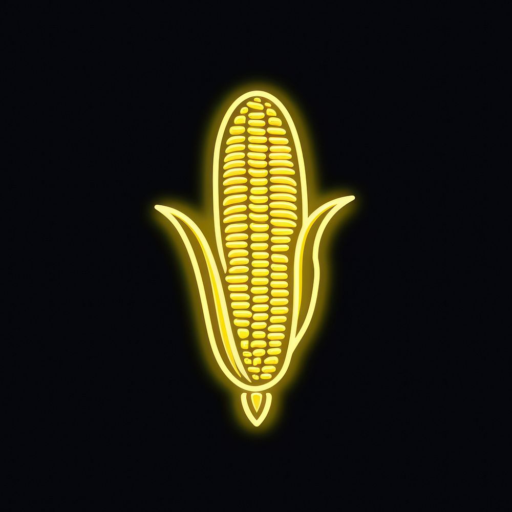 Corn icon yellow plant food.