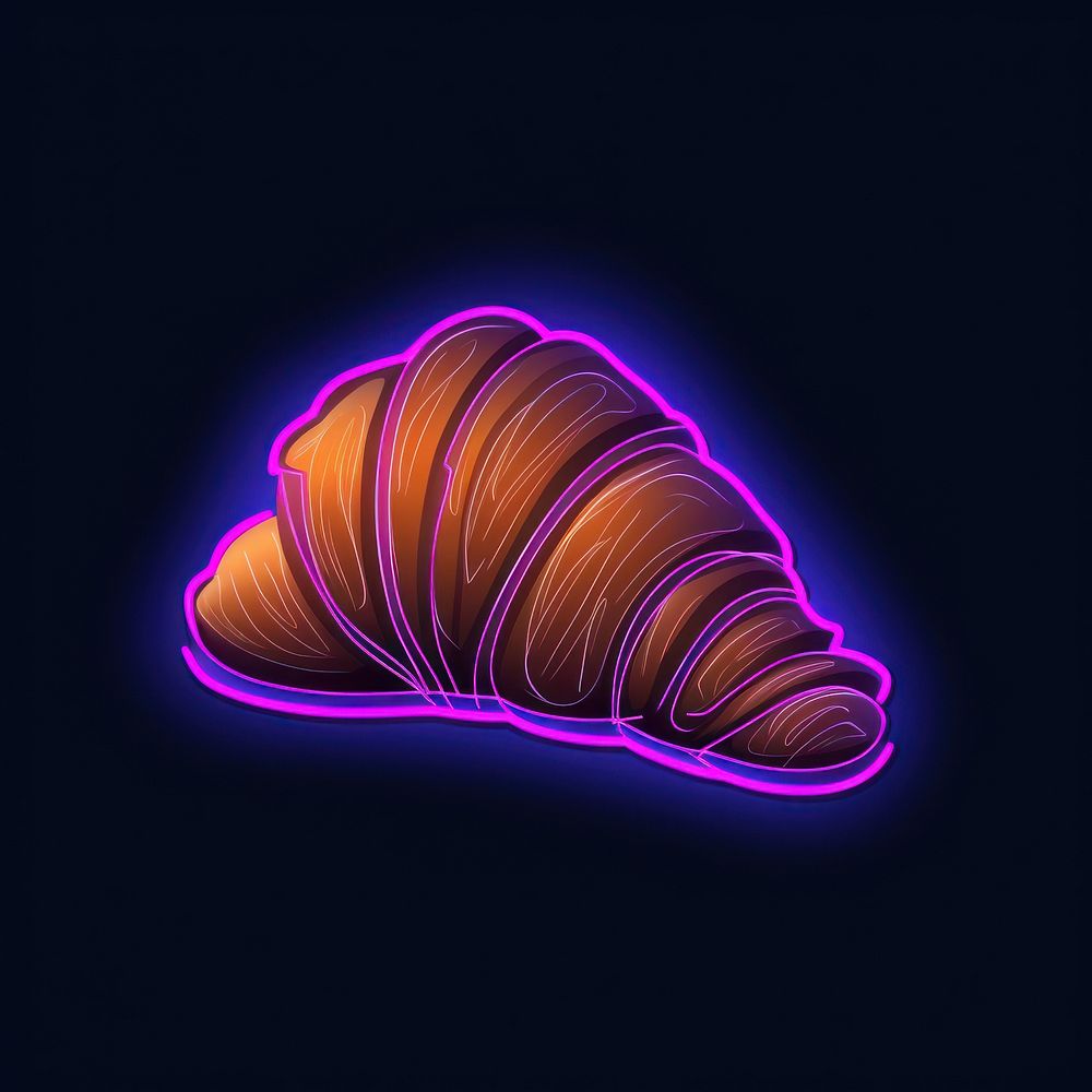 Croissant icon purple night line.