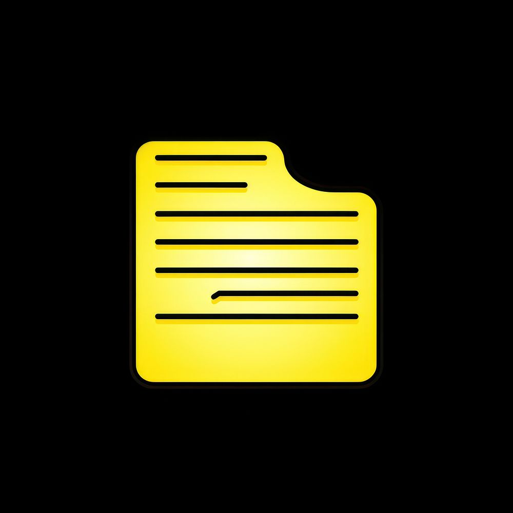 File folder icon yellow line logo.