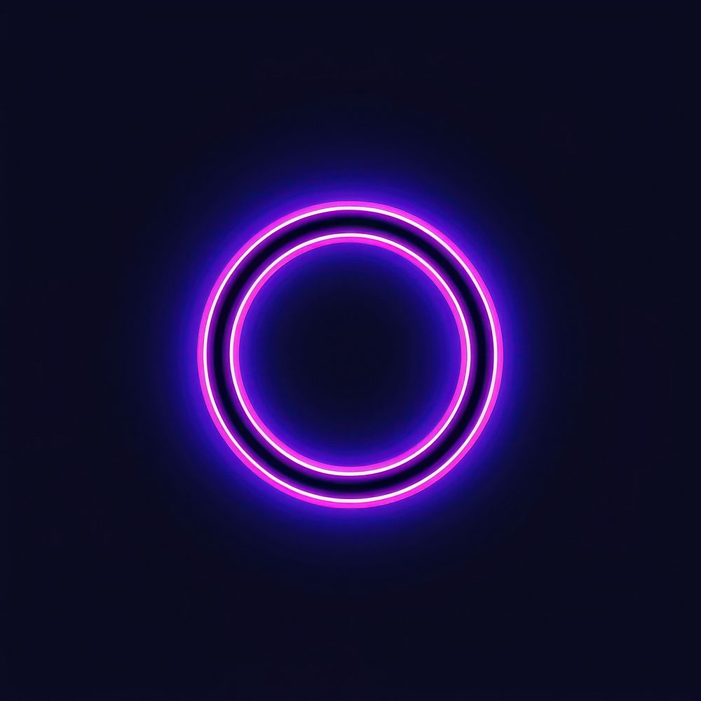 Ring icon purple light line.