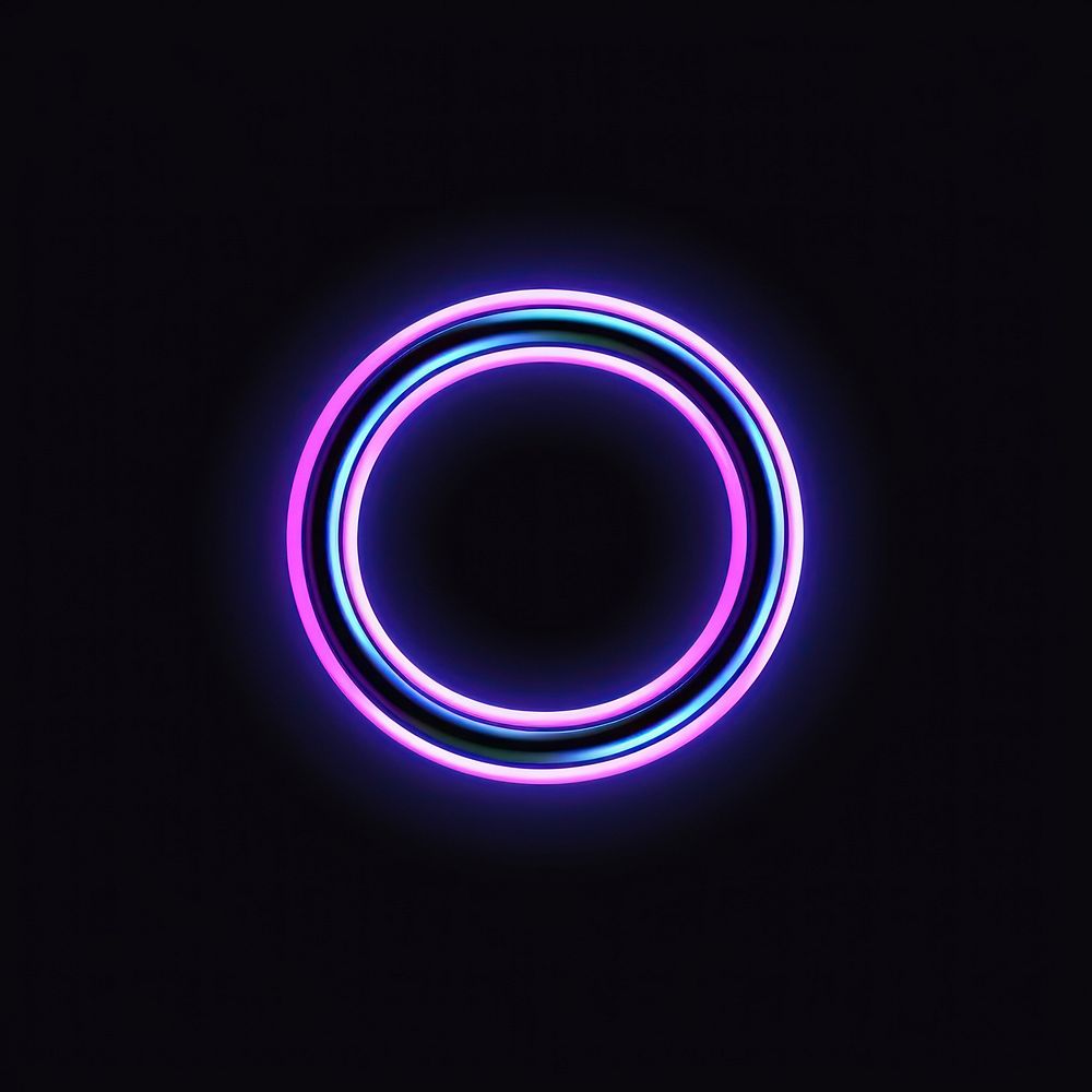 Ring icon purple light line.