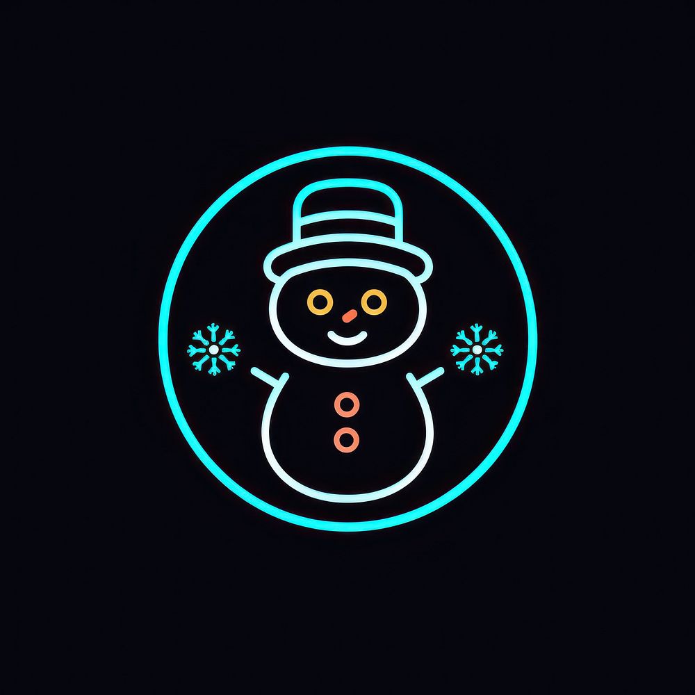 Snowman icon cartoon line representation.