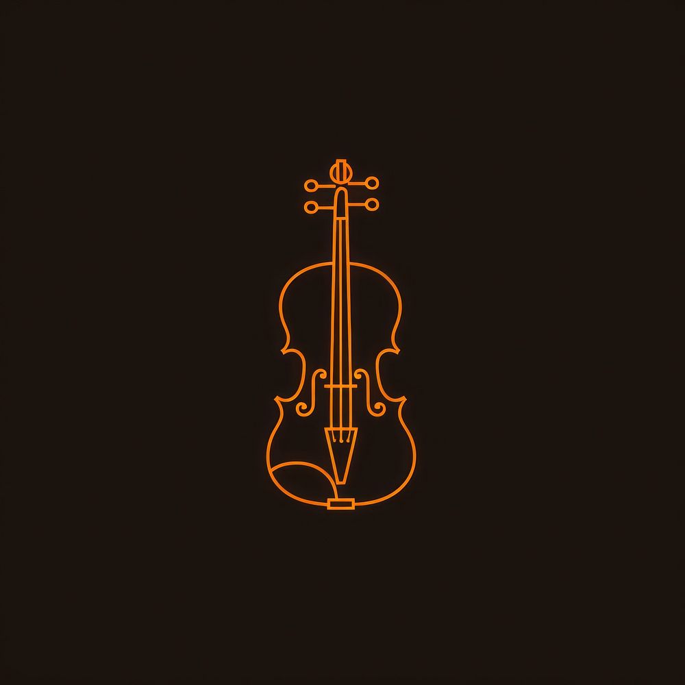 Violin icon performance creativity darkness.