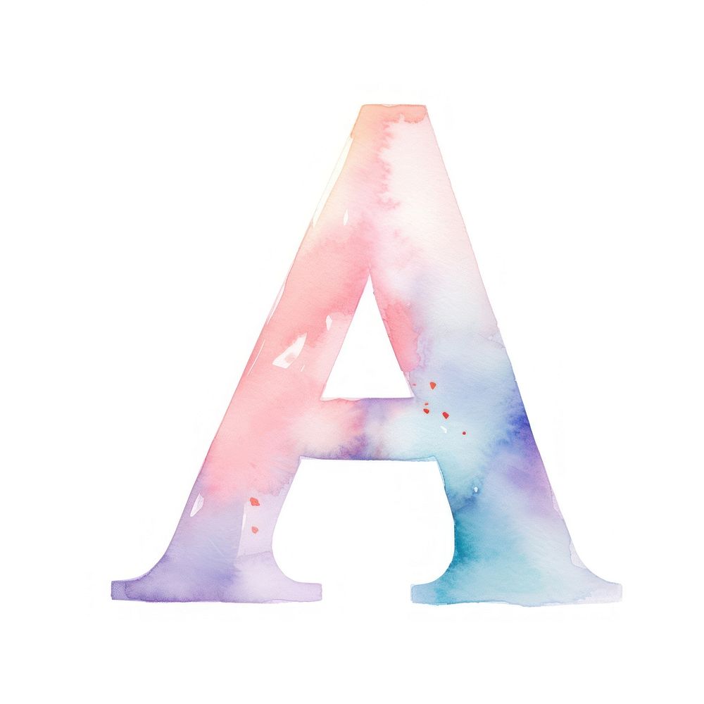Alphabet A font white background outdoors.