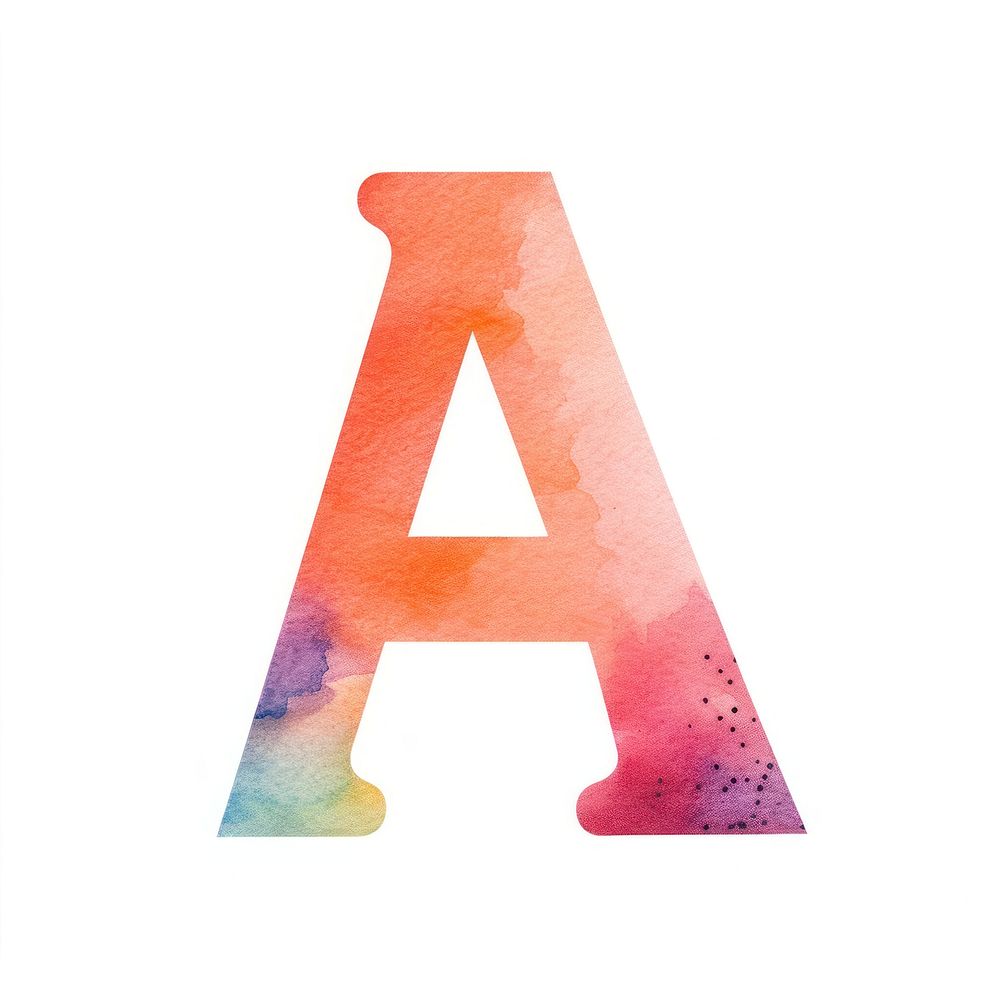 Alphabet A text font white background.