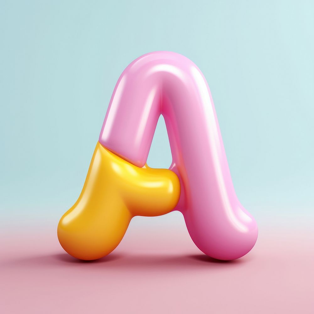 Inflated letter A confectionery balloon plastic.