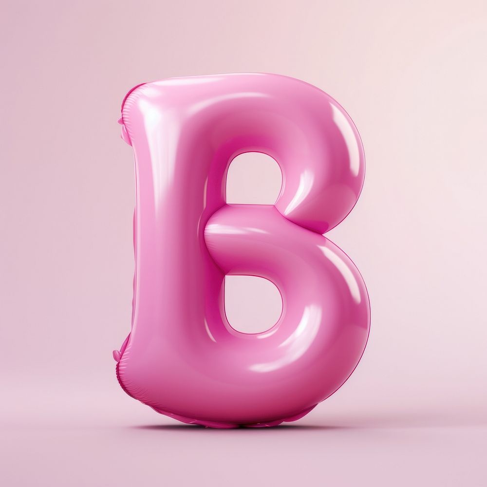 Inflated letter B number text appliance.