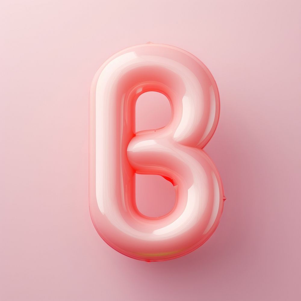 Inflated letter B number text circle.