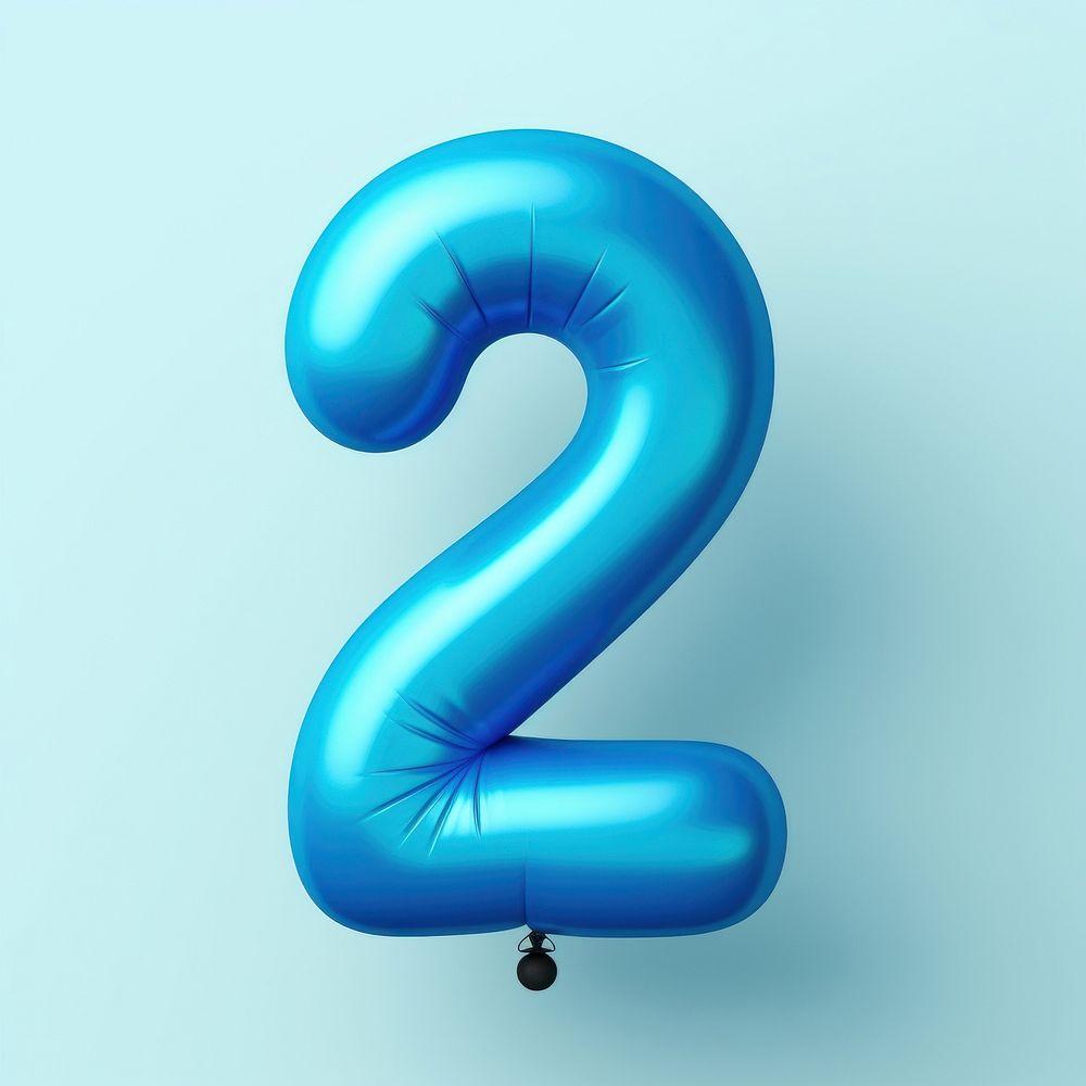 Number anniversary turquoise balloon.