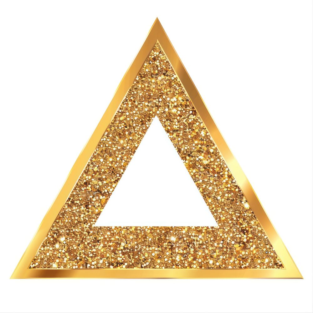 Frame glitter Triangle shape triangle chandelier gold.