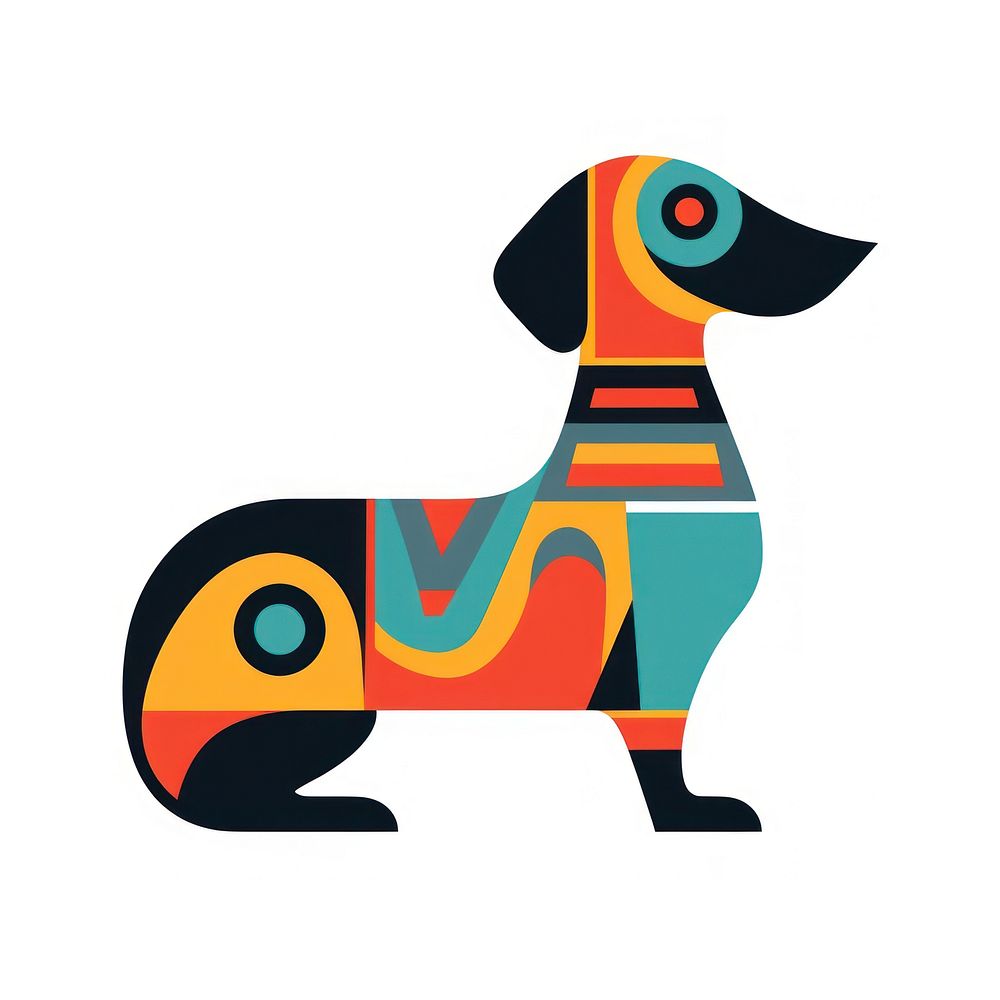 Vector dog impressionism art graphics animal.