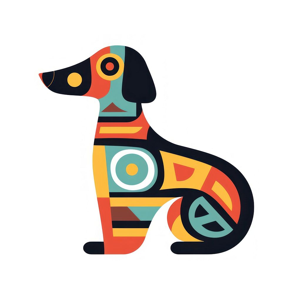 Vector dog impressionism art animal canine.