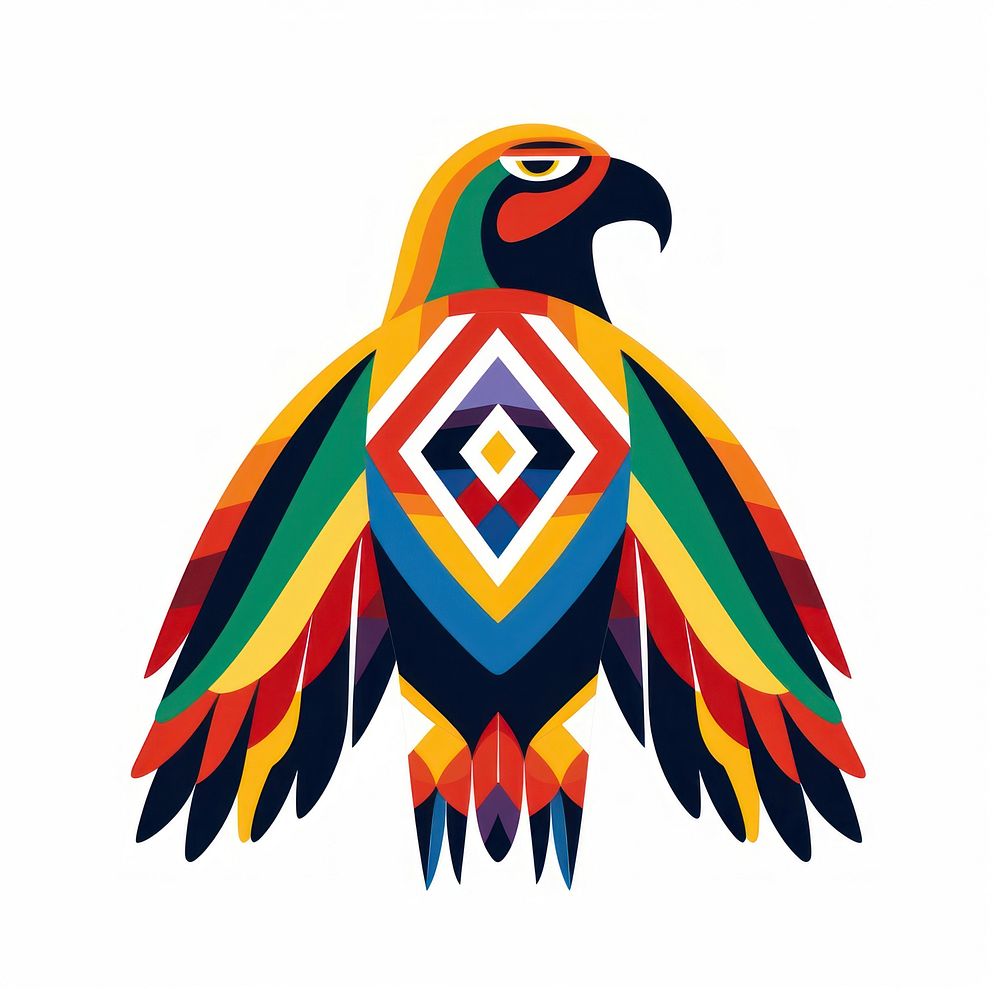 Vector eagle impressionism vulture animal emblem.