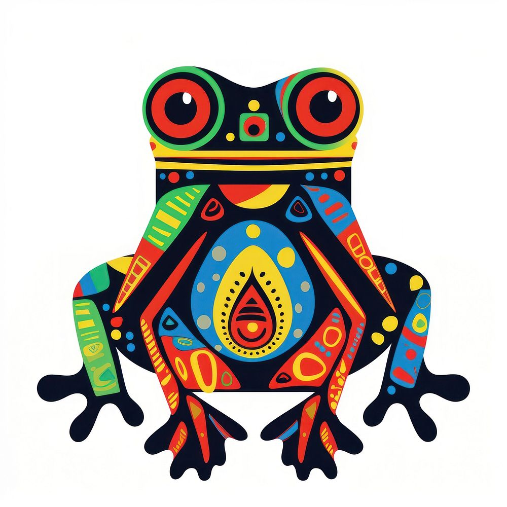 Vector Frog Impressionism Art Illustrated 