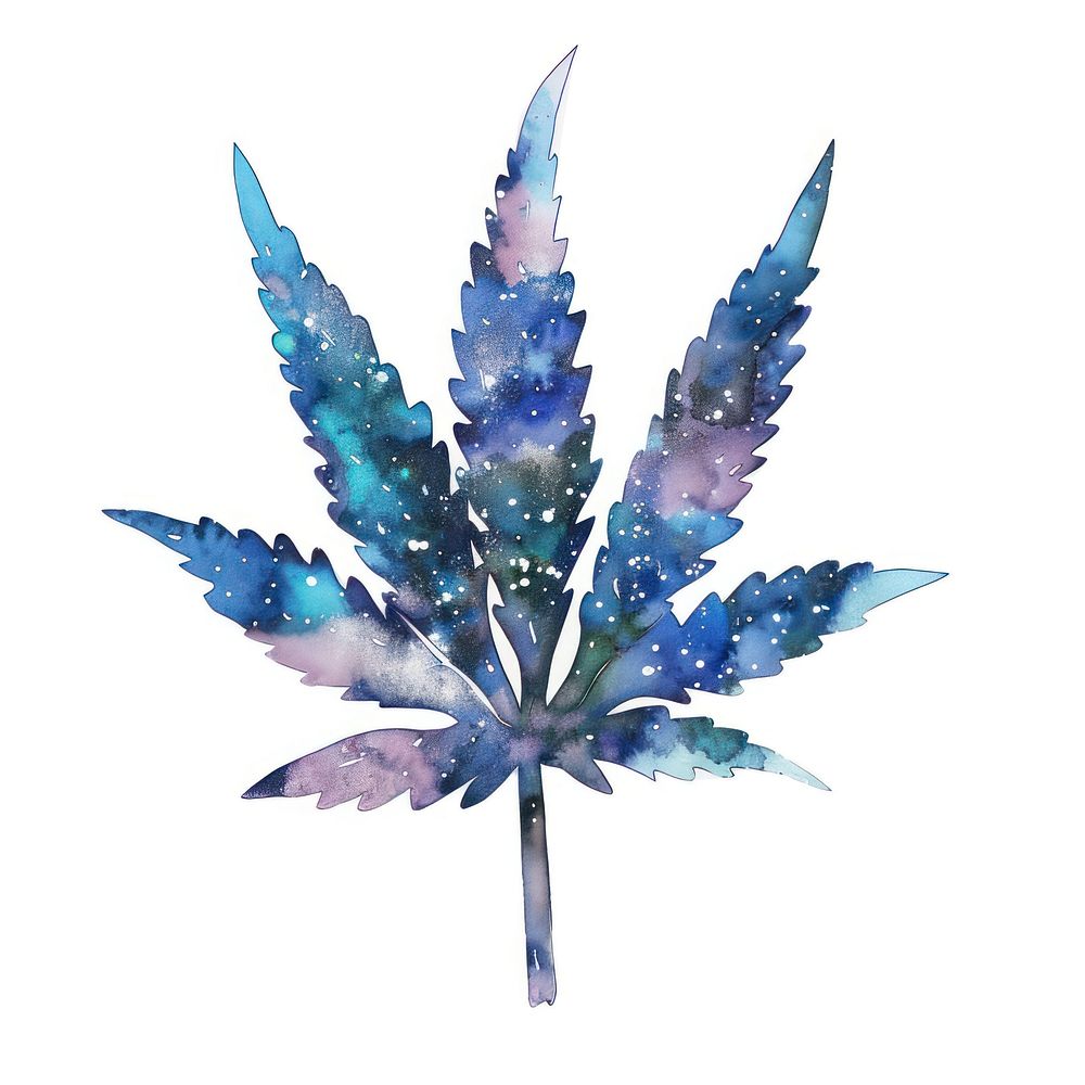 Marijuana leaf shaped in Watercolor style accessories accessory jewelry.