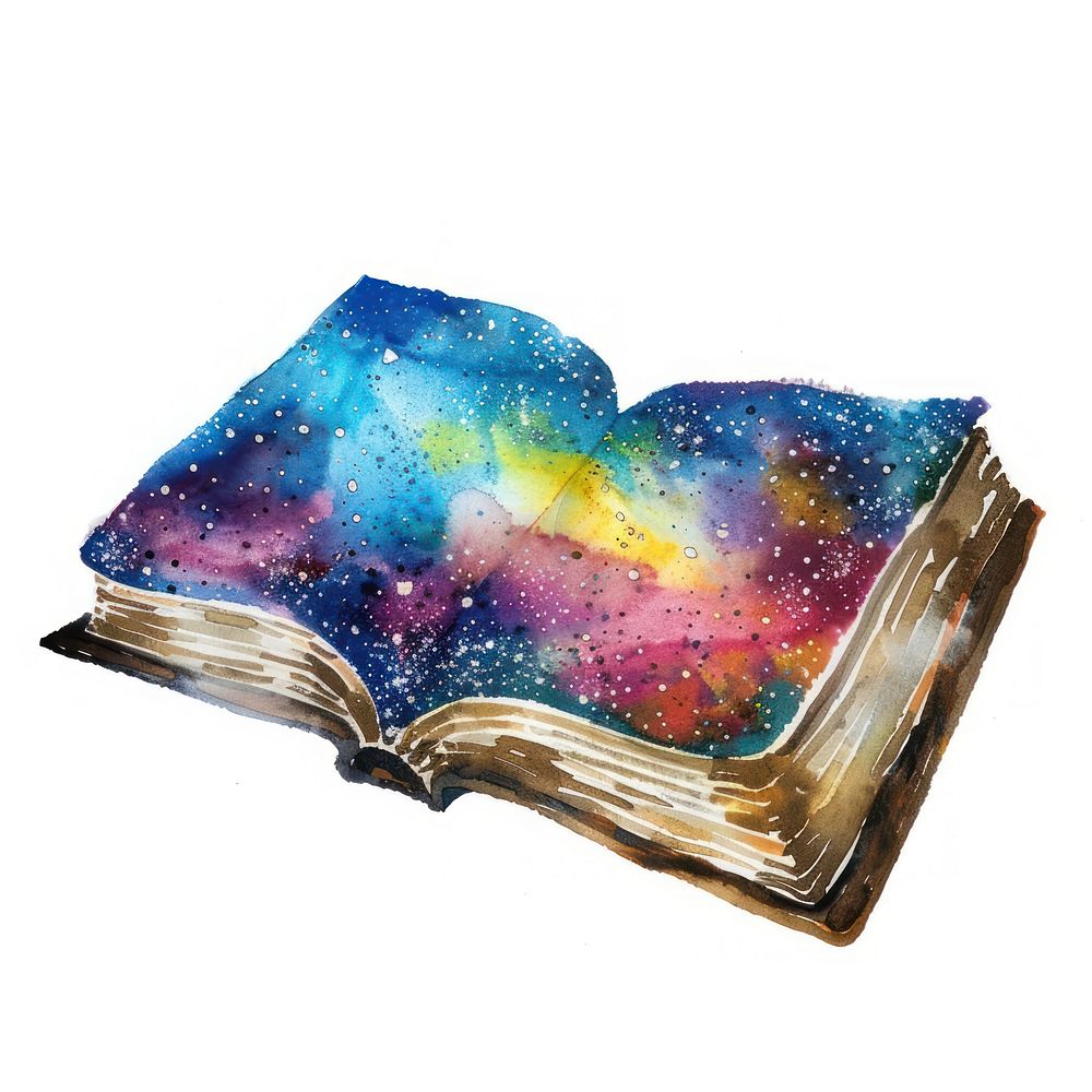 Bible shaped in Watercolor style publication accessories accessory.