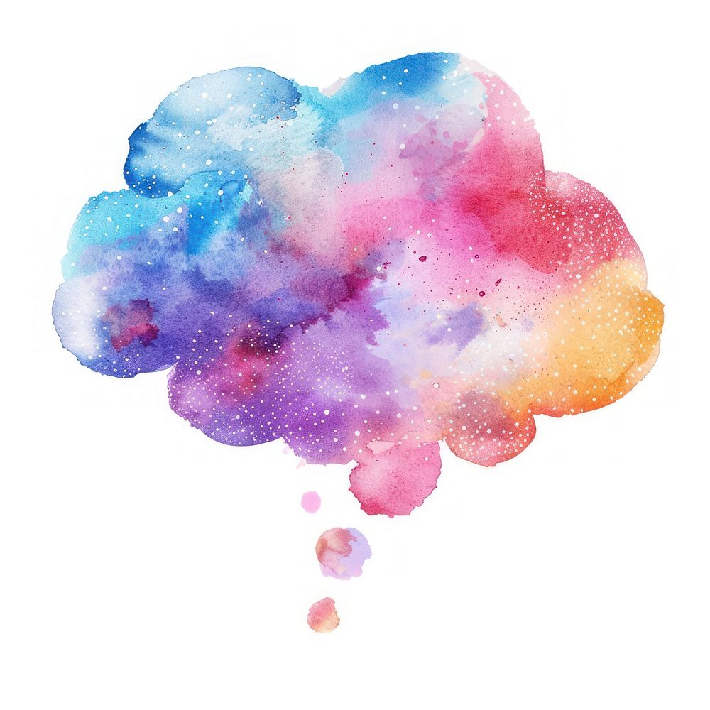 Watercolor speech bubble