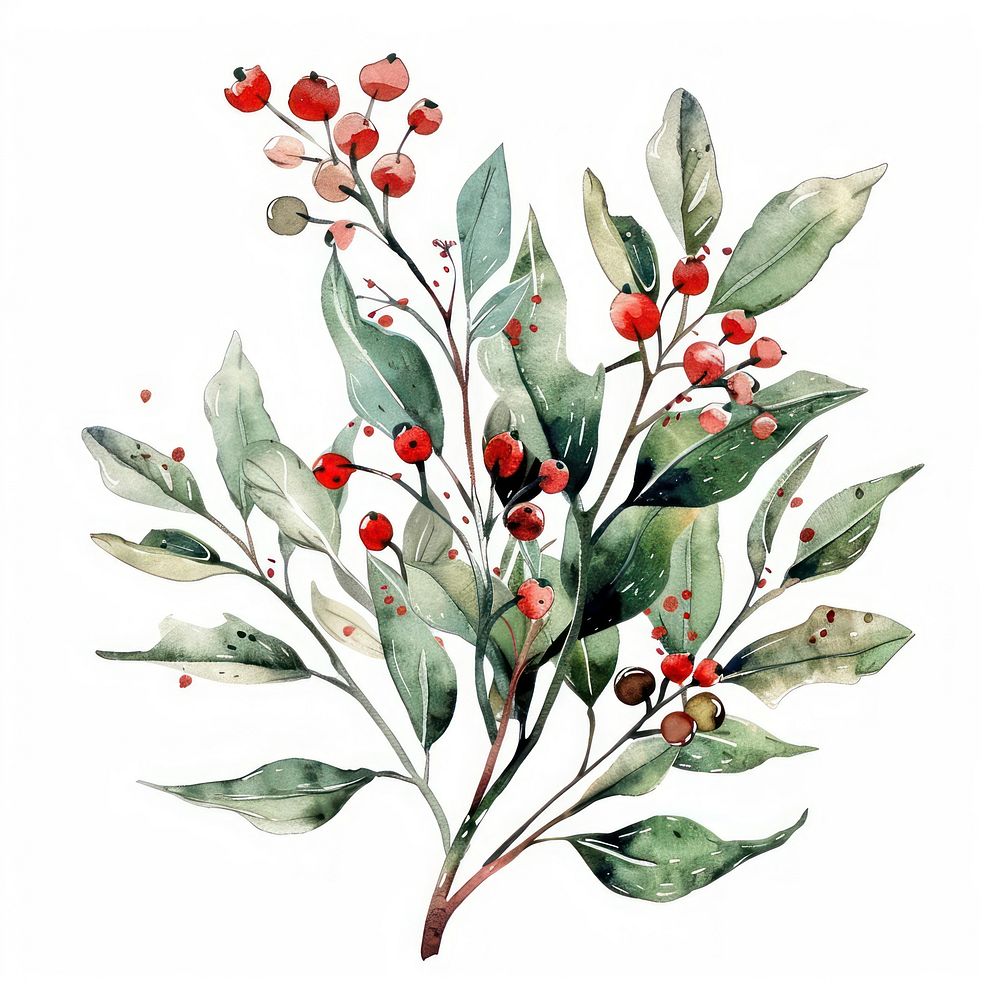 Holly bouquet pattern produce herbal.