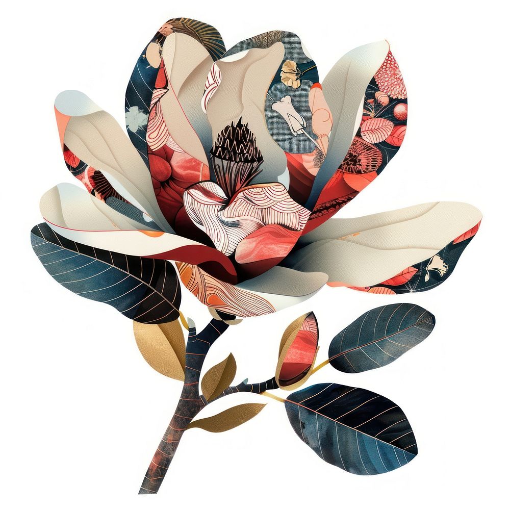 Flower Collage Magnolia shaped flower accessories accessory.