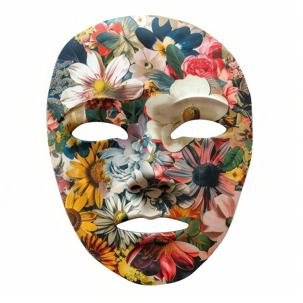 Flower Collage Mask mask plate.