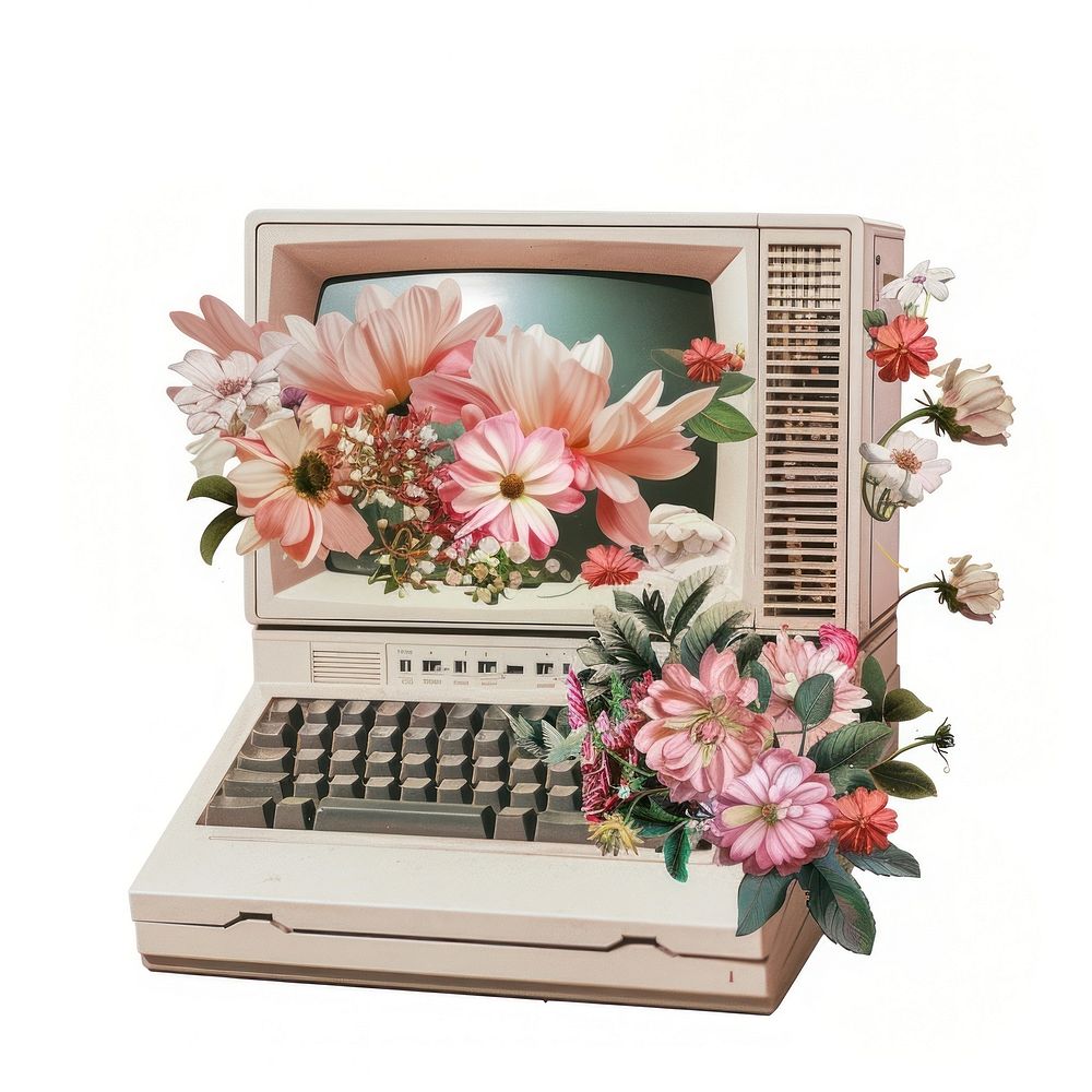 Computer laptop flower electronics.