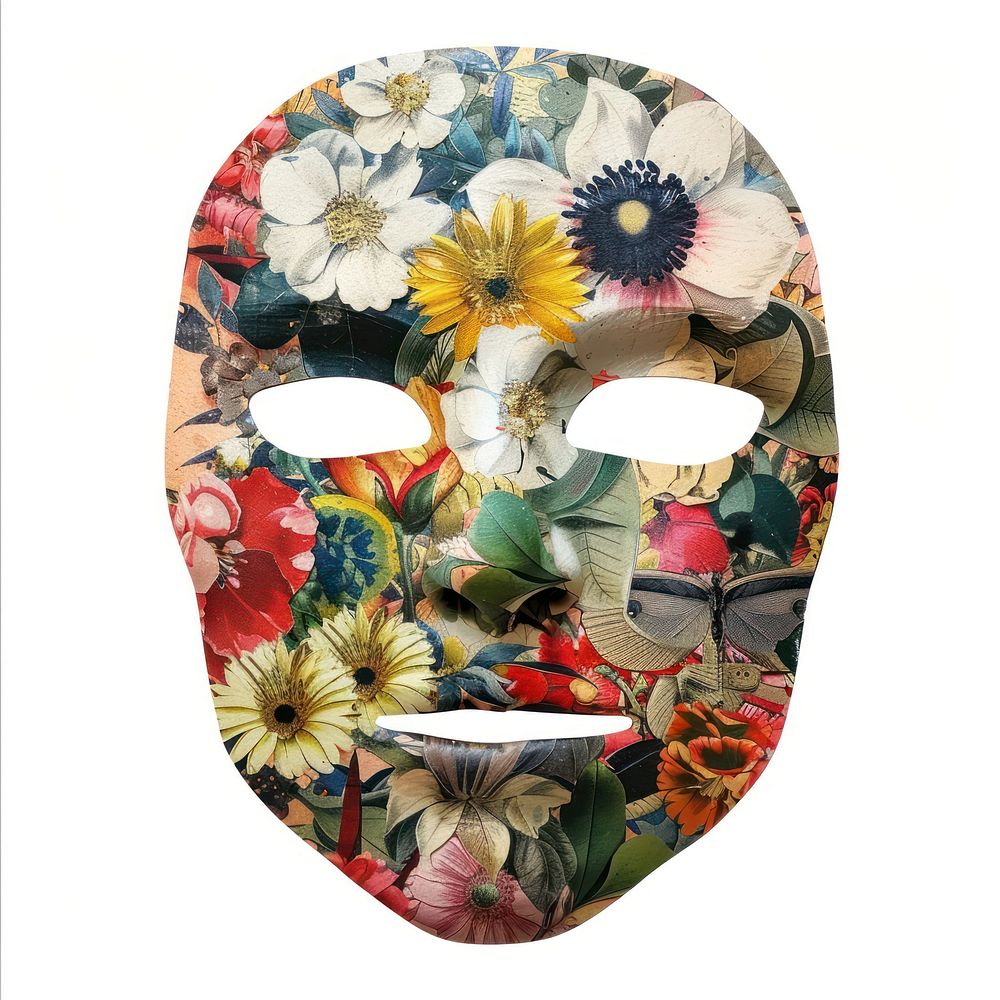 Flower Collage Mask mask.