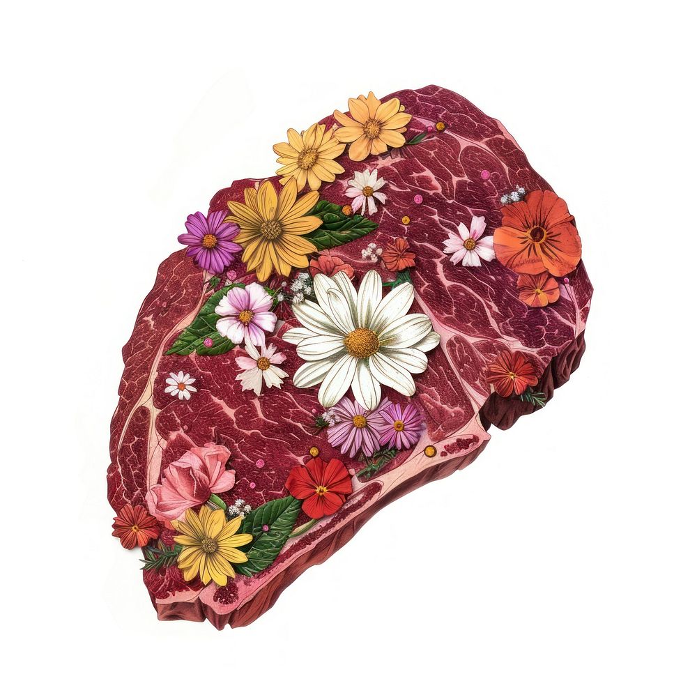 Flower Collage beef Steak steak diaper food.